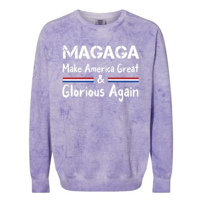 MAGAGA 2024 Trump 2024 Make America Great And Glorious Again Colorblast Crewneck Sweatshirt