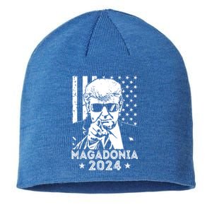 Magadonia 2024 Trump Supporter Proud Trump Voter Magadonian Sustainable Beanie