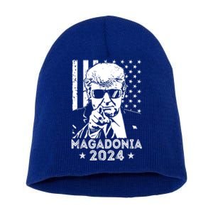 Magadonia 2024 Trump Supporter Proud Trump Voter Magadonian Short Acrylic Beanie