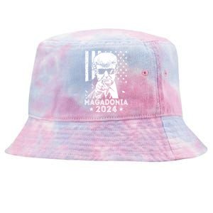 Magadonia 2024 Trump Supporter Proud Trump Voter Magadonian Tie-Dyed Bucket Hat