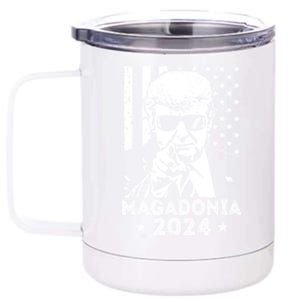 Magadonia 2024 Trump Supporter Proud Trump Voter Magadonian 12 oz Stainless Steel Tumbler Cup