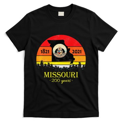 Missouri 200 Years 18212021 Vintage Retro Sunset T-Shirt