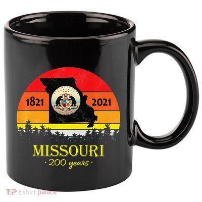 Missouri 200 Years 18212021 Vintage Retro Sunset 11oz C Handle Ceramic Mug