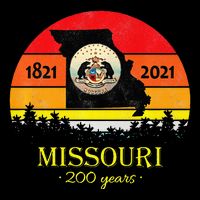 Missouri 200 Years 18212021 Vintage Retro Sunset Kids T-Shirt