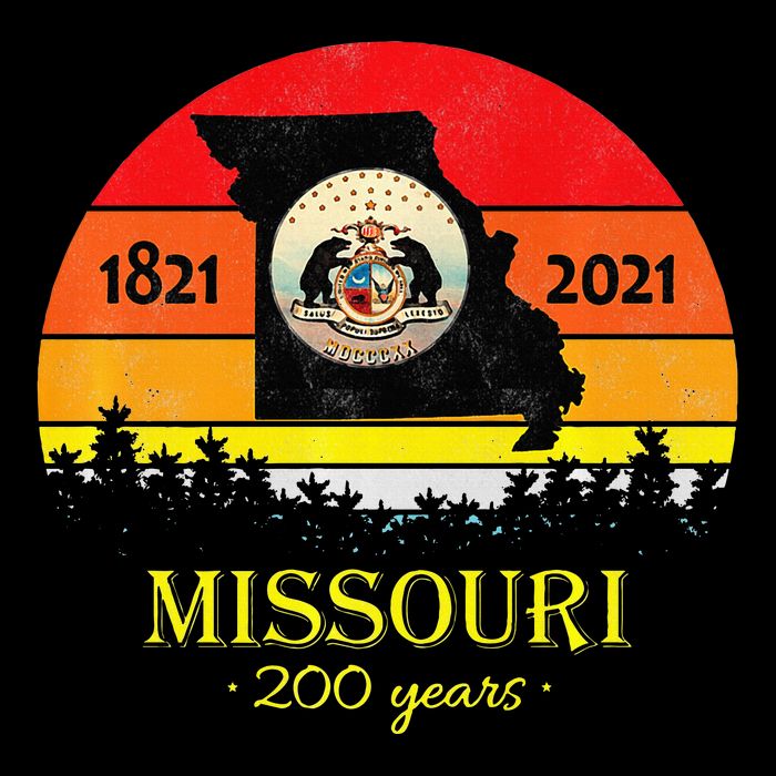 Missouri 200 Years 18212021 Vintage Retro Sunset Kids T-Shirt