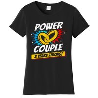 Married 2 Years Power Couple 2nd Wedding Anniversary Women's T-Shirt