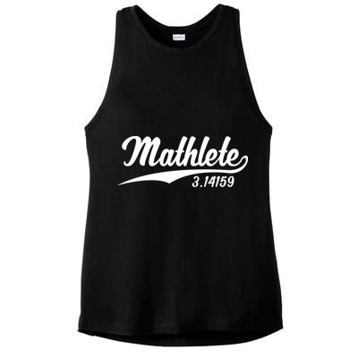 Mathlete 3 14159 Math Pi Day Mathematics Teacher Geek Nerd Cool Gift Ladies PosiCharge Tri-Blend Wicking Tank