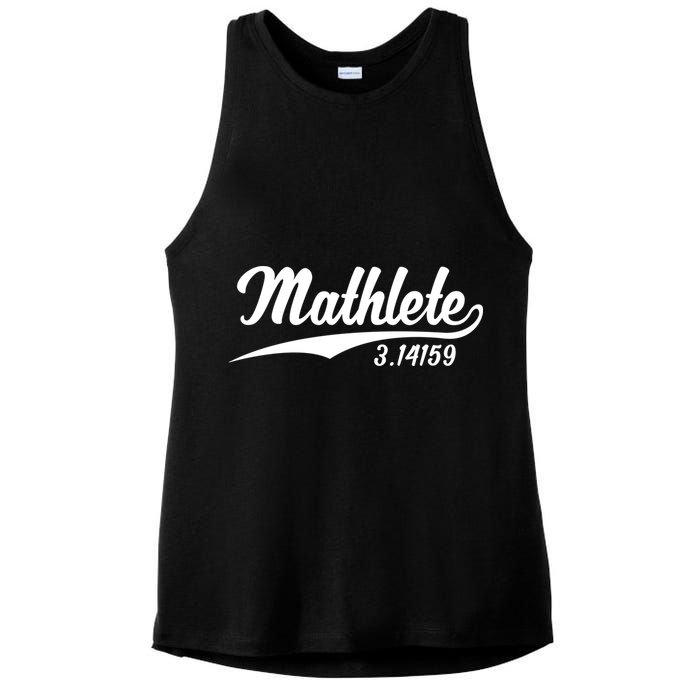Mathlete 3 14159 Math Pi Day Mathematics Teacher Geek Nerd Cool Gift Ladies PosiCharge Tri-Blend Wicking Tank
