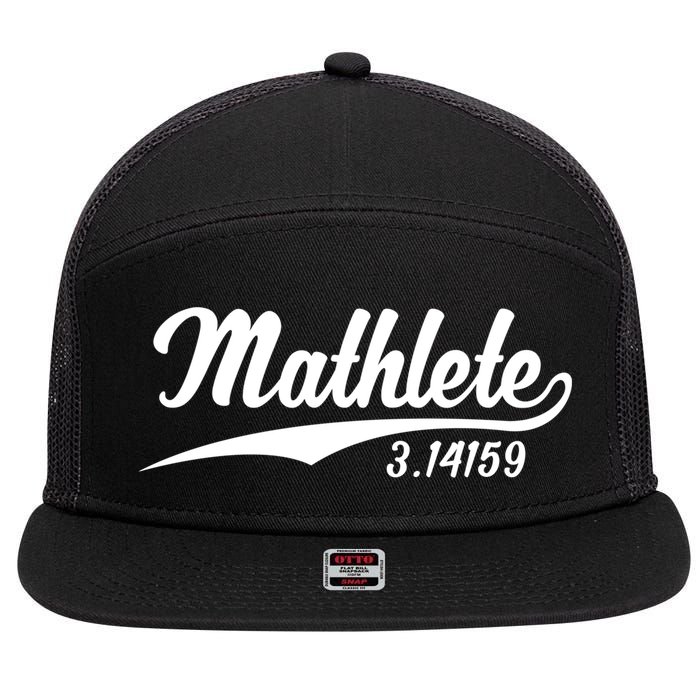 Mathlete 3 14159 Math Pi Day Mathematics Teacher Geek Nerd Cool Gift 7 Panel Mesh Trucker Snapback Hat