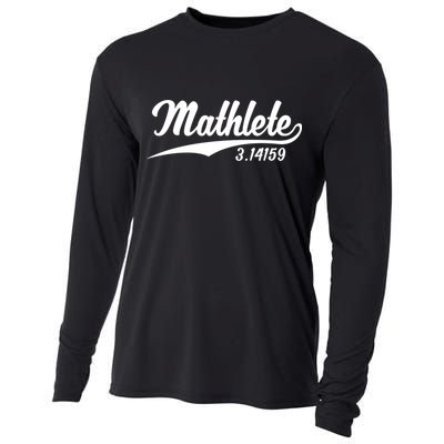 Mathlete 3 14159 Math Pi Day Mathematics Teacher Geek Nerd Cool Gift Cooling Performance Long Sleeve Crew