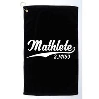 Mathlete 3 14159 Math Pi Day Mathematics Teacher Geek Nerd Cool Gift Golf Towel
