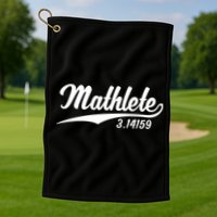 Mathlete 3 14159 Math Pi Day Mathematics Teacher Geek Nerd Cool Gift Golf Towel
