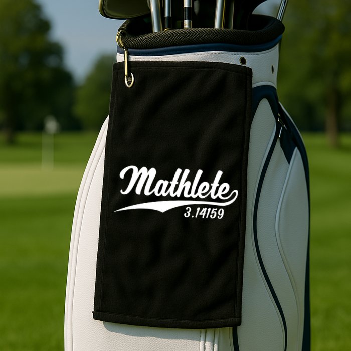Mathlete 3 14159 Math Pi Day Mathematics Teacher Geek Nerd Cool Gift Golf Towel