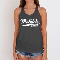 Mathlete 3 14159 Math Pi Day Mathematics Teacher Geek Nerd Cool Gift Women's Knotted Racerback Tank