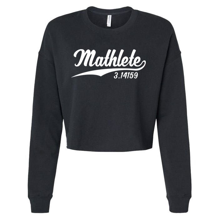 Mathlete 3 14159 Math Pi Day Mathematics Teacher Geek Nerd Cool Gift Cropped Pullover Crew