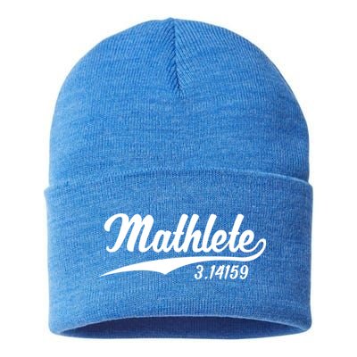 Mathlete 3 14159 Math Pi Day Mathematics Teacher Geek Nerd Cool Gift Sustainable Knit Beanie