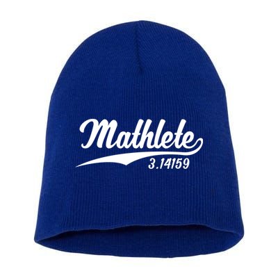 Mathlete 3 14159 Math Pi Day Mathematics Teacher Geek Nerd Cool Gift Short Acrylic Beanie