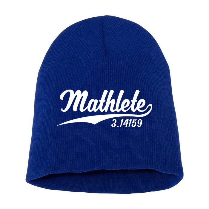 Mathlete 3 14159 Math Pi Day Mathematics Teacher Geek Nerd Cool Gift Short Acrylic Beanie