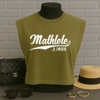 Mathlete 3 14159 Math Pi Day Mathematics Teacher Geek Nerd Cool Gift Garment-Dyed Women's Muscle Tee