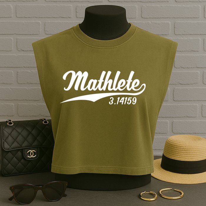 Mathlete 3 14159 Math Pi Day Mathematics Teacher Geek Nerd Cool Gift Garment-Dyed Women's Muscle Tee