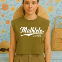 Mathlete 3 14159 Math Pi Day Mathematics Teacher Geek Nerd Cool Gift Garment-Dyed Women's Muscle Tee
