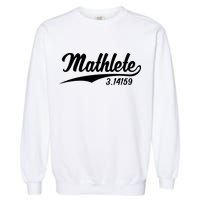 Mathlete 3 14159 Math Pi Day Mathematics Teacher Geek Nerd Cool Gift Garment-Dyed Sweatshirt