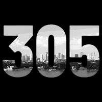 Miami 305 Area Code Skyline Florida Vintage T-Shirt