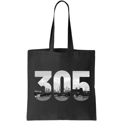 Miami 305 Area Code Skyline Florida Vintage Bag