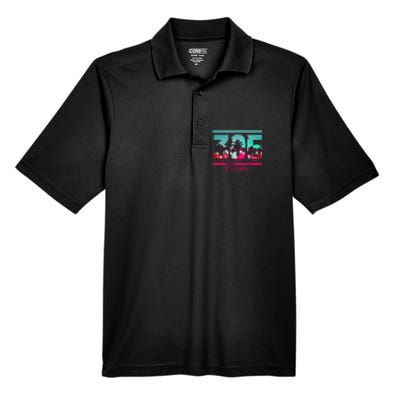 Miami 305 Area Code Florida Vintage Palm Trees Pride Retro Men's Origin Performance Pique Polo