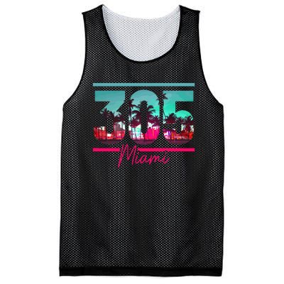 Miami 305 Area Code Florida Vintage Palm Trees Pride Retro Mesh Reversible Basketball Jersey Tank