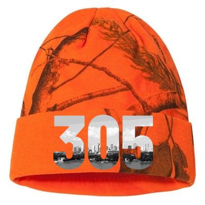 Miami 305 Area Code Skyline Florida Vintage Kati Licensed 12" Camo Beanie