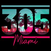 Miami 305 Area Code Florida Vintage Palm Trees Pride Retro Bucket Hat