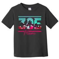 Miami 305 Area Code Florida Vintage Palm Trees Pride Retro Toddler T-Shirt