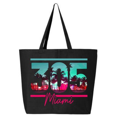 Miami 305 Area Code Florida Vintage Palm Trees Pride Retro 25L Jumbo Tote