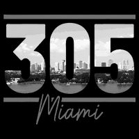 Miami 305 Area Code Skyline Florida Vintage T-Shirt