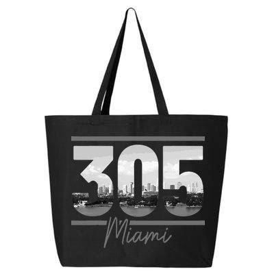 Miami 305 Area Code Skyline Florida Vintage 25L Jumbo Tote