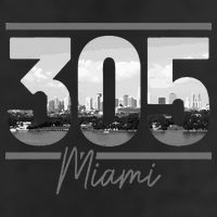 Miami 305 Area Code Skyline Florida Vintage Golf Towel