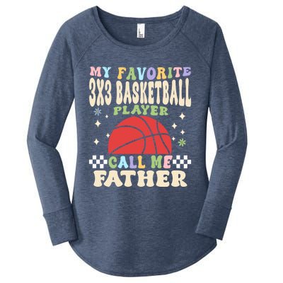 My 3x3 Basketball Player Calls Me Father Great Gift Women's Perfect Tri Tunic Long Sleeve Shirt