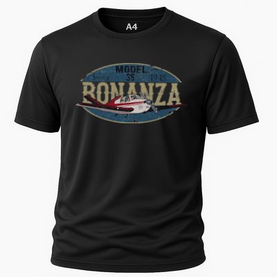 Model 35 Bonanza Since 1945 Retro Vintage Airplane Pilot Cooling Performance Crew T-Shirt