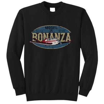 Model 35 Bonanza Since 1945 Retro Vintage Airplane Pilot Sweatshirt