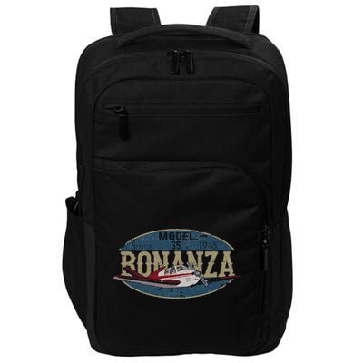 Model 35 Bonanza Since 1945 Retro Vintage Airplane Pilot Impact Tech Backpack
