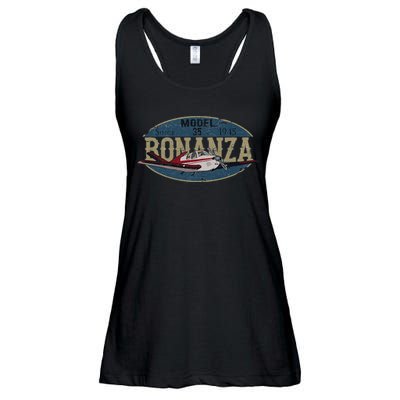 Model 35 Bonanza Since 1945 Retro Vintage Airplane Pilot Ladies Essential Flowy Tank