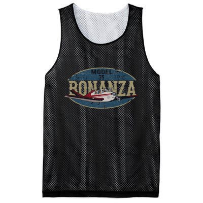 Model 35 Bonanza Since 1945 Retro Vintage Airplane Pilot Mesh Reversible Basketball Jersey Tank