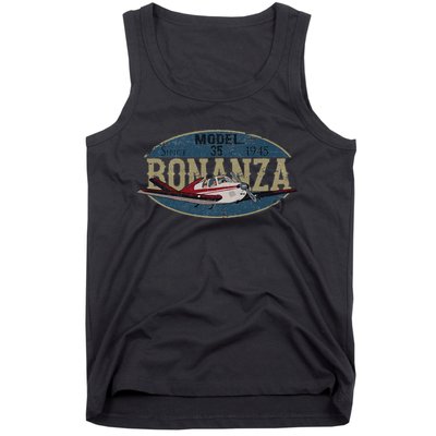 Model 35 Bonanza Since 1945 Retro Vintage Airplane Pilot Tank Top
