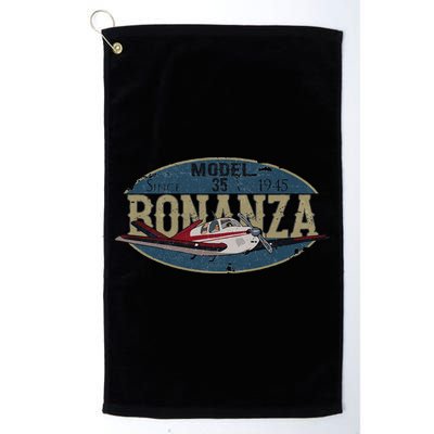 Model 35 Bonanza Since 1945 Retro Vintage Airplane Pilot Golf Towel