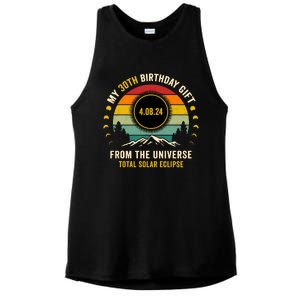 My 30th Birthday From The Universe Total Solar Eclipse 2024 Ladies PosiCharge Tri-Blend Wicking Tank