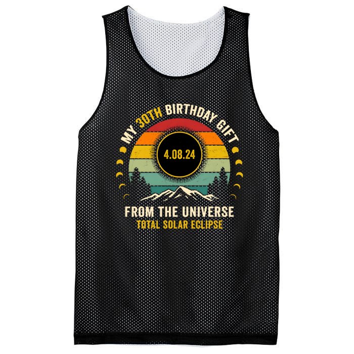 My 30th Birthday From The Universe Total Solar Eclipse 2024 Mesh Reversible Basketball Jersey Tank