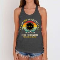 My 30th Birthday From The Universe Total Solar Eclipse 2024 Women's Knotted Racerback Tank