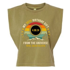 My 30th Birthday From The Universe Total Solar Eclipse 2024 Garment-Dyed Women's Muscle Tee