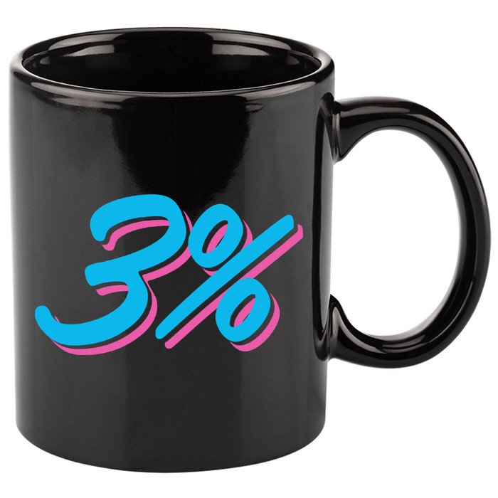 Miami 3% Chance 11oz C Handle Ceramic Mug